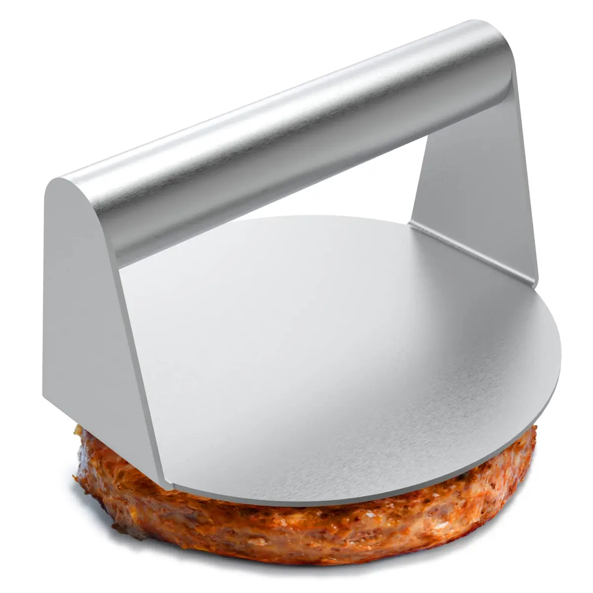 JENNY FRIDA Stainless Steel Burger Press 5.5 Inch Flat Bottom Non-Stick for Perfect Patties - main product image