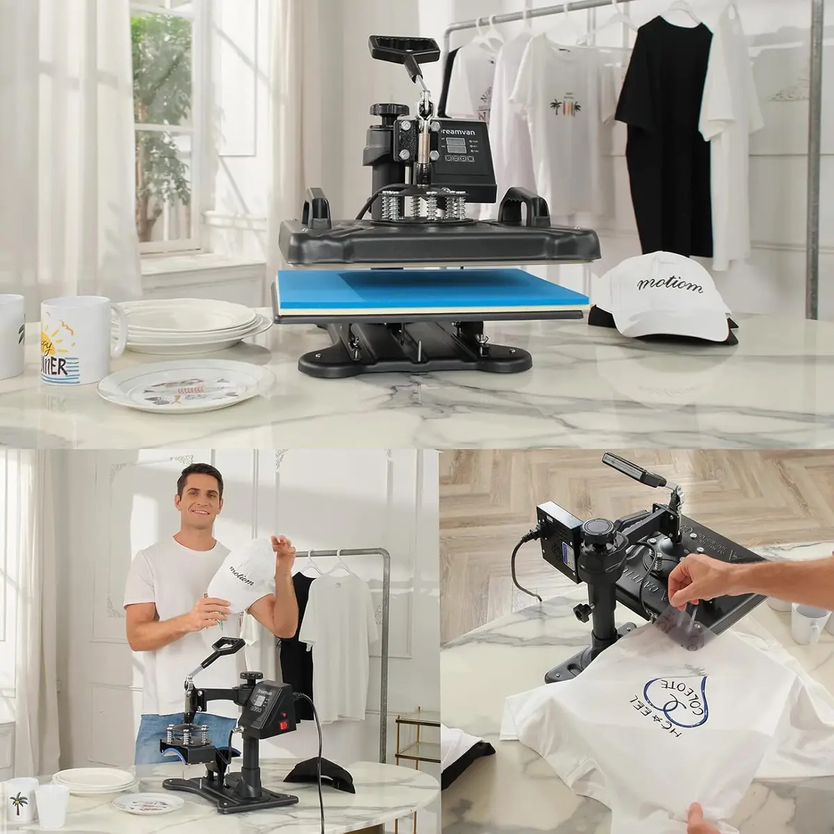 HYPOAI 5 in1 Heat Press Machine 15x12 inch | Multi-Function T-Shirt Mug & Cap Transfer - view 7