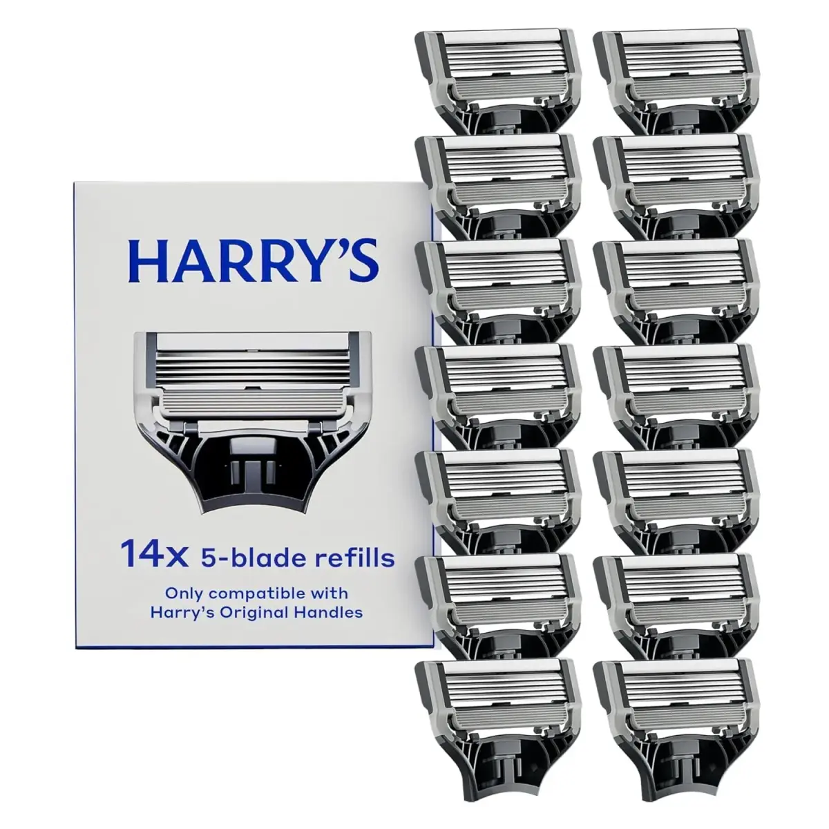 Harry's Original Razor Blades for Men - 14 Count 5-Blade Refills | German Engineered for Smooth Shaves - main product image