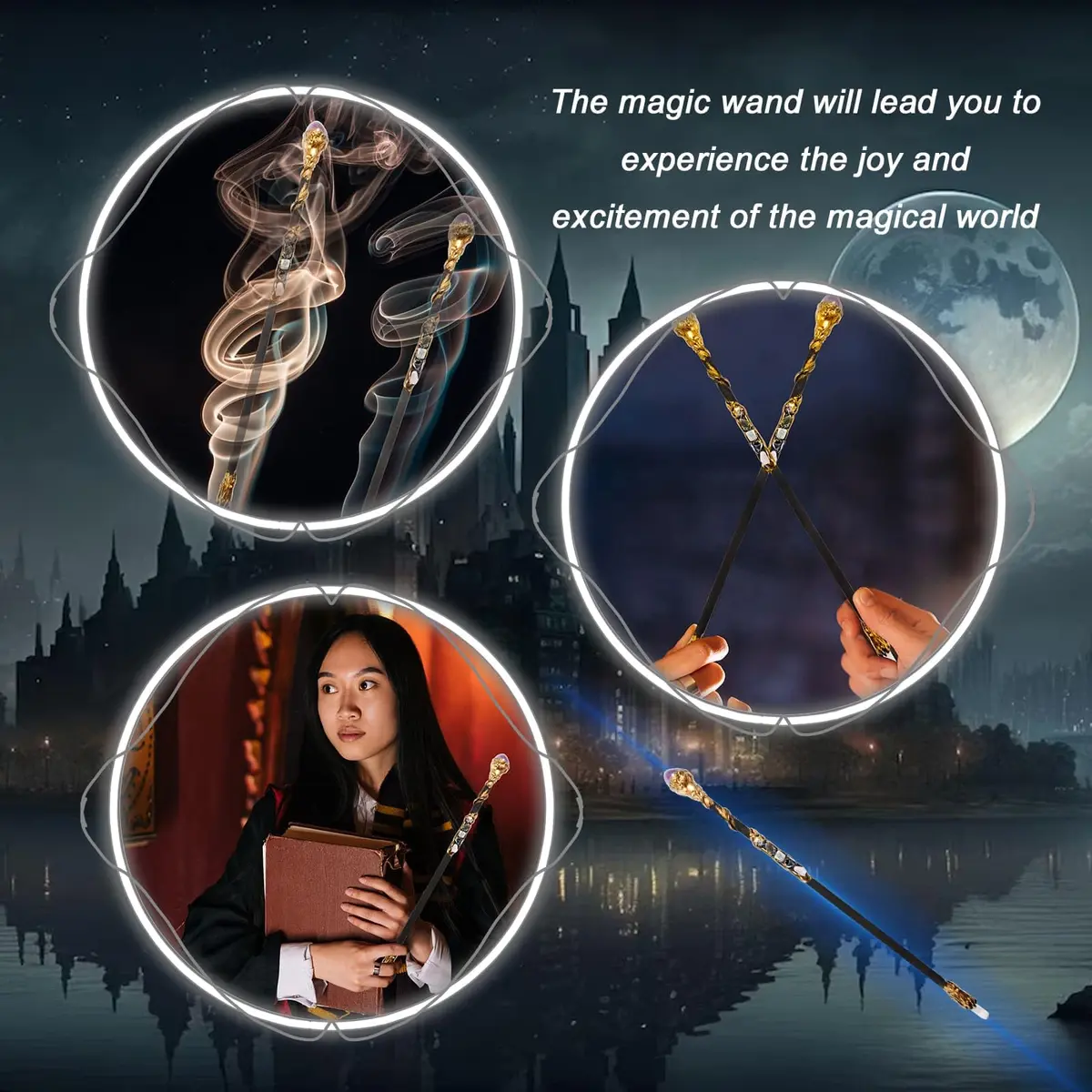 Rich Boxer Magic Wand for Witches & Wizards | Handcrafted Crystal Decor 12.5 inches - view 3