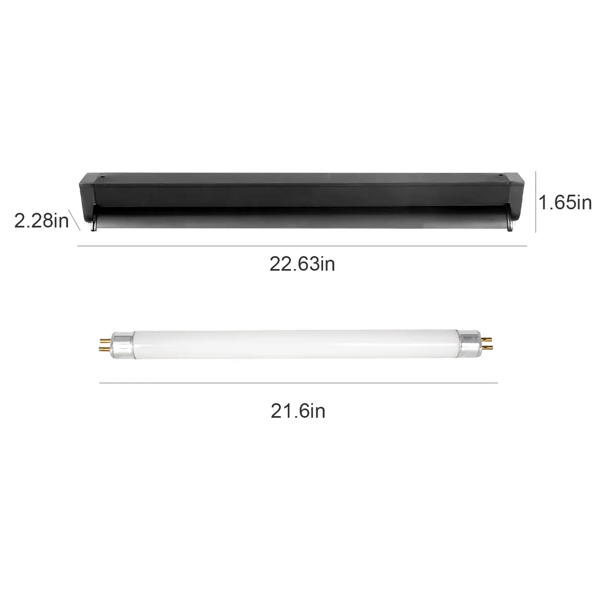 REPTI ZOO 24W Reptile T5 HO UVB Lighting Combo Kit, 22" Light Fixture with Curved Reflector & 5.0 UVB T5 Bulb - view 4