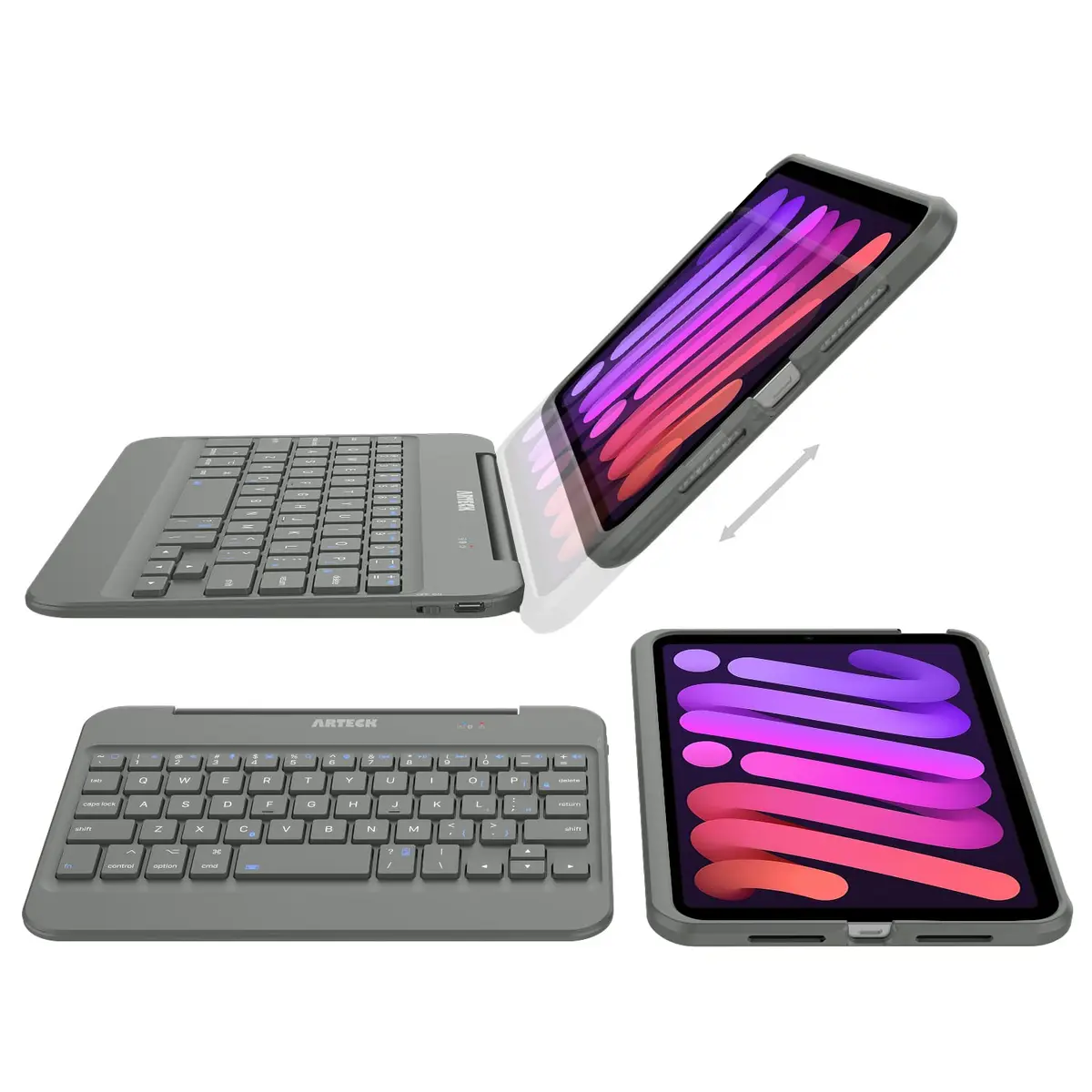 Arteck iPad mini A17 Pro (8.3-inch) Keyboard Case | Bluetooth Keyboard with Shockproof Cover - view 5