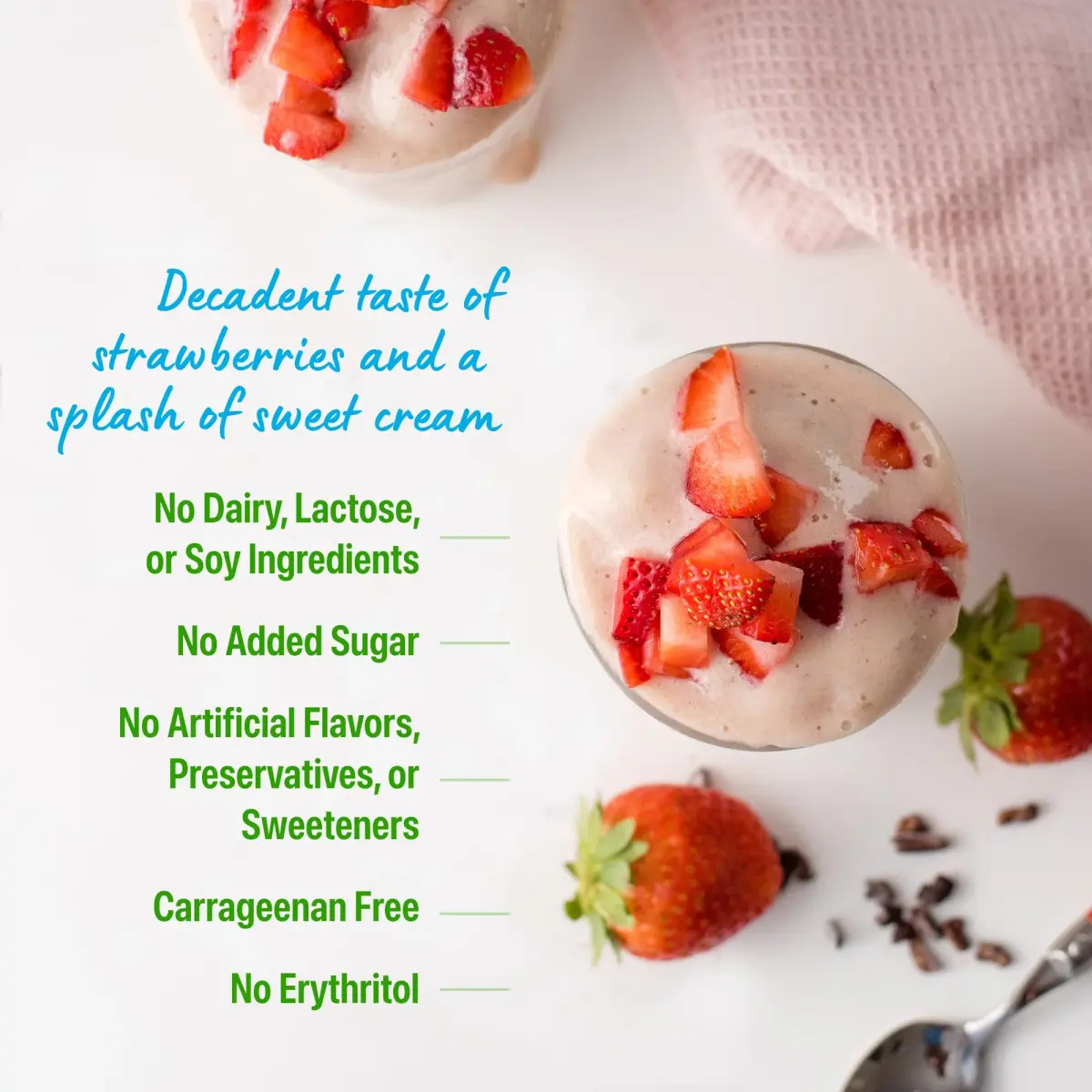 Orgain Organic Vegan Protein Powder Strawberries & Cream | 21g Plant Protein, Low Net Carb, Gluten-Free - view 5