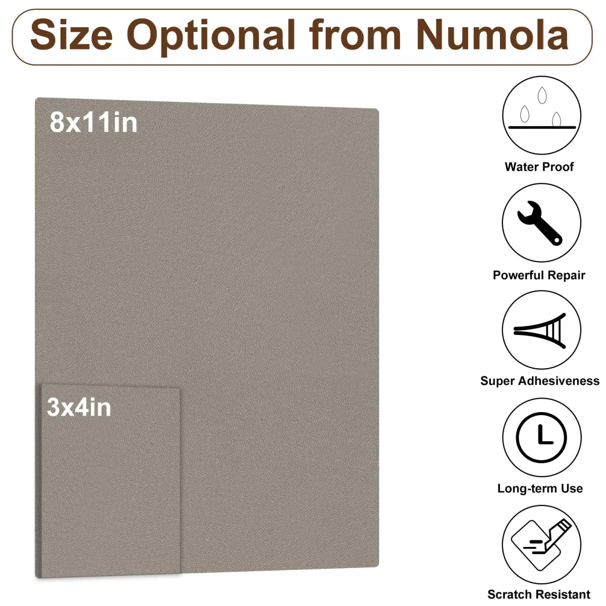 Numola 8x11 Inch Purple Grey Waterproof Self-Adhesive Leather Repair Patch - view 2