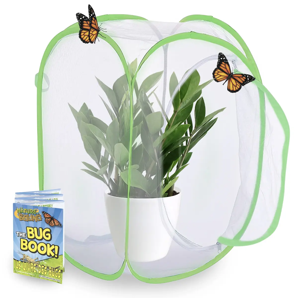 Nature Bound Butterfly Growing Kit 24 inch Pop-Up Enclosure | STEM Learning Guide Included - main product image