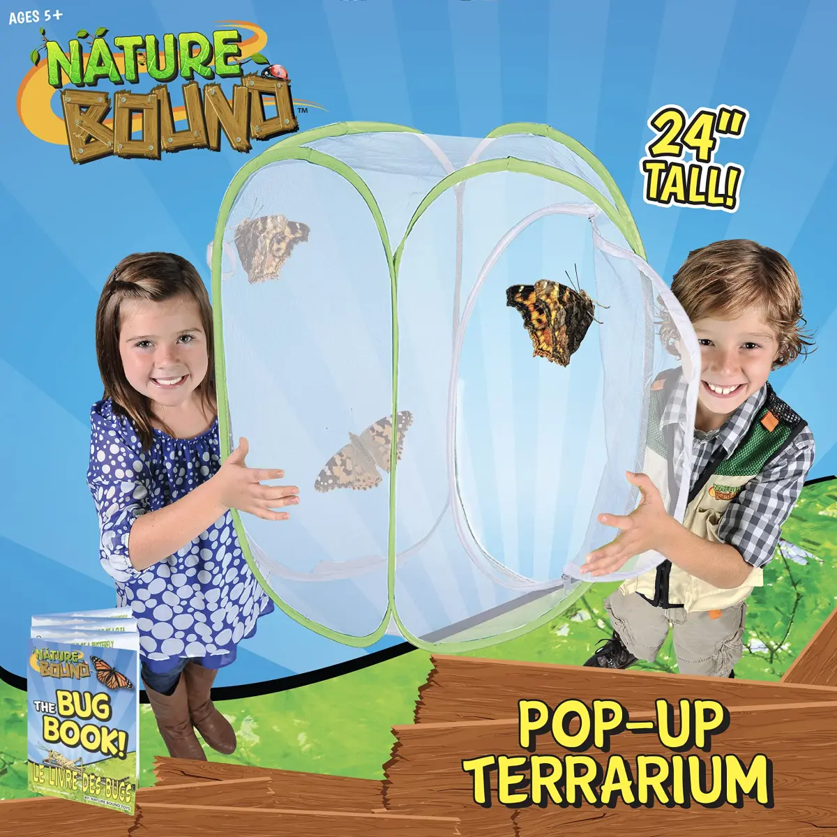Nature Bound Butterfly Growing Kit 24 inch Pop-Up Enclosure | STEM Learning Guide Included - view 3