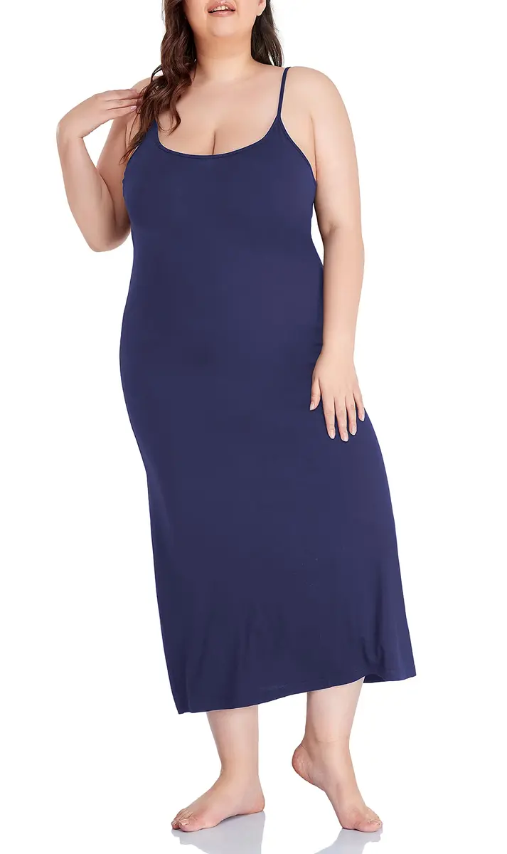Papicutew Women's Full Slip for Under Dresses Plus Size Long Nightgown Cami Dress | Soft, Comfortable, Layering-Ready (70-120 chars) - view 6