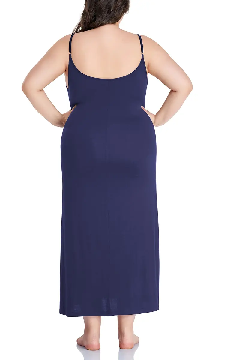 Papicutew Women's Full Slip for Under Dresses Plus Size Long Nightgown Cami Dress | Soft, Comfortable, Layering-Ready (70-120 chars) - view 4