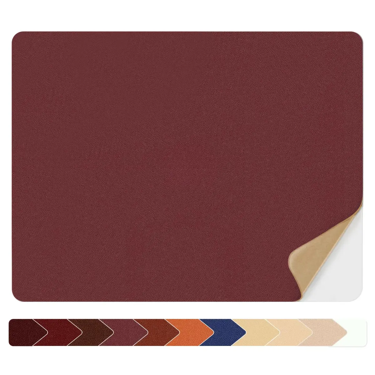 Numola Waterproof Self-Adhesive Leather Repair Patch - Light Wine Red, 8x11 Inch - main product image