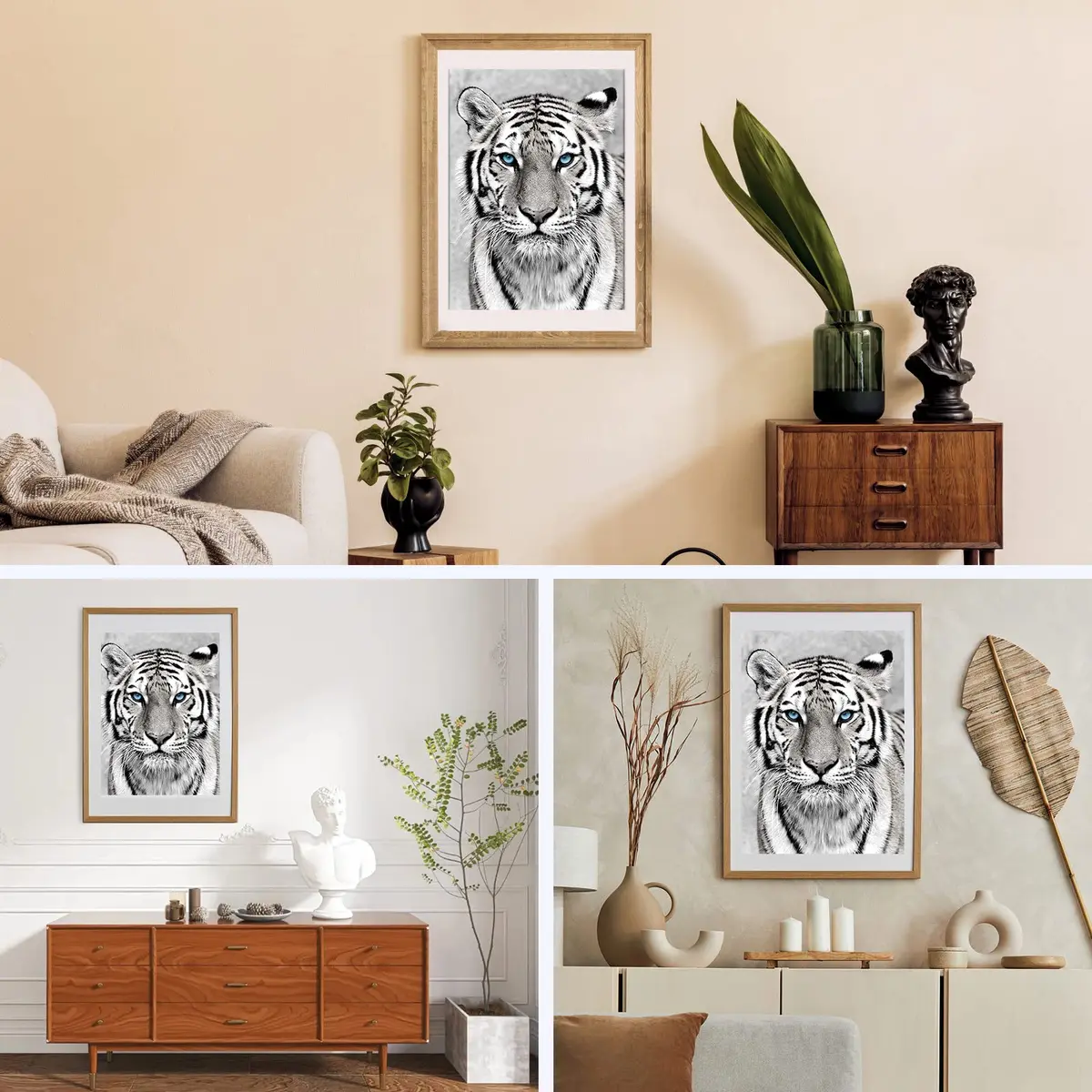 NAIMOER Tiger Diamond Art Kits for Adults, 5D Full Drill Animals Diamond Painting 30x40cm | Realistic Tiger Art for Home Wall Decoration - view 3