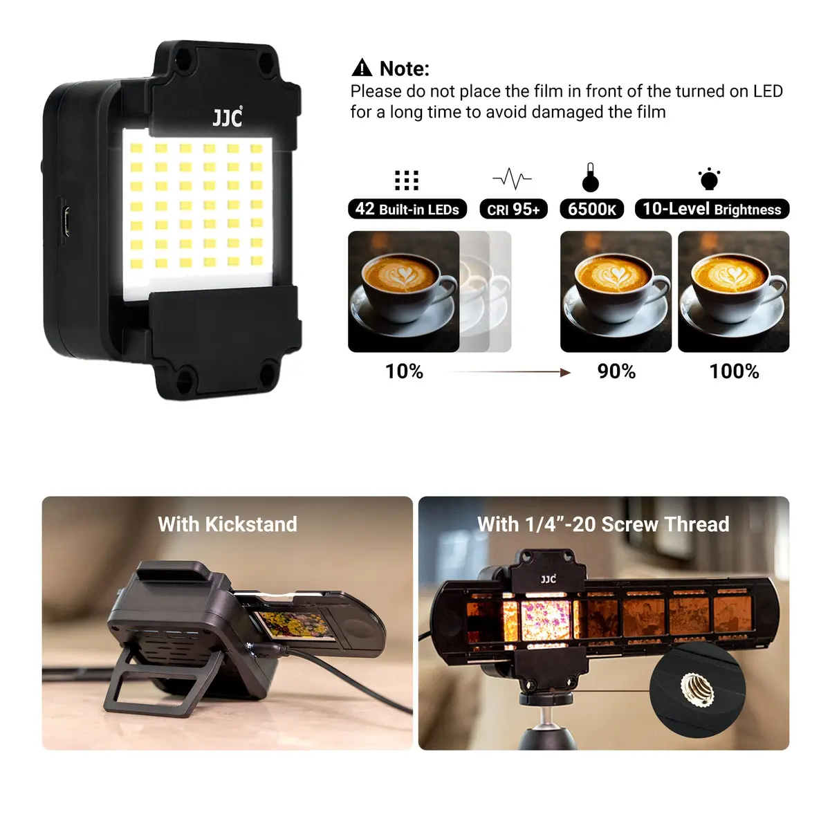 JJC Film Digitizer Scanner w/Backlight for 35mm Slide Negative to Digital | Macro Film Converter for Slides & Negatives - view 4