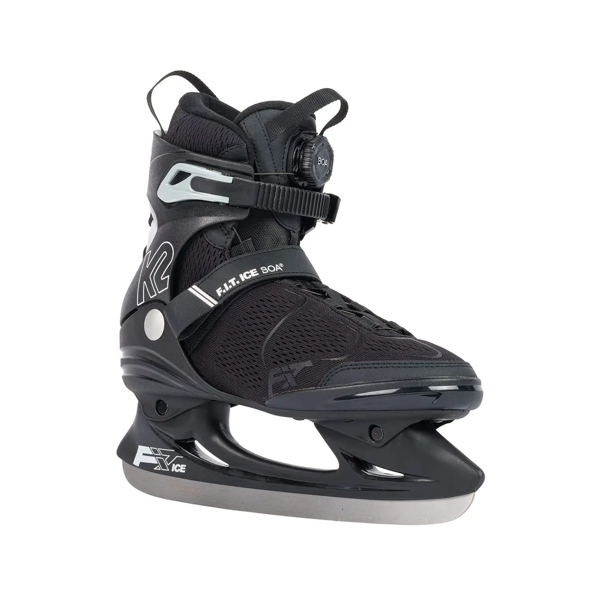 K2 F.I.T. Ice Boa Mens Ice Skates 2022 - Gray / 11.0 | Water-Resistant, Stability Plus Cuff, BOA Fit System - main product image