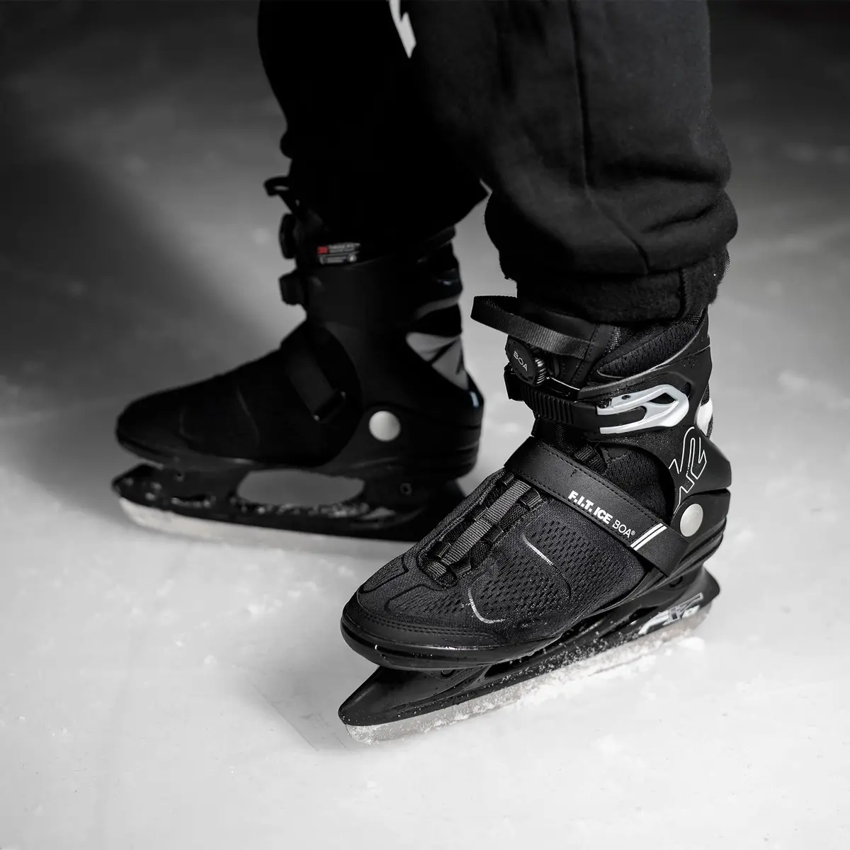 K2 F.I.T. Ice Boa Mens Ice Skates 2022 - Gray / 11.0 | Water-Resistant, Stability Plus Cuff, BOA Fit System - view 5