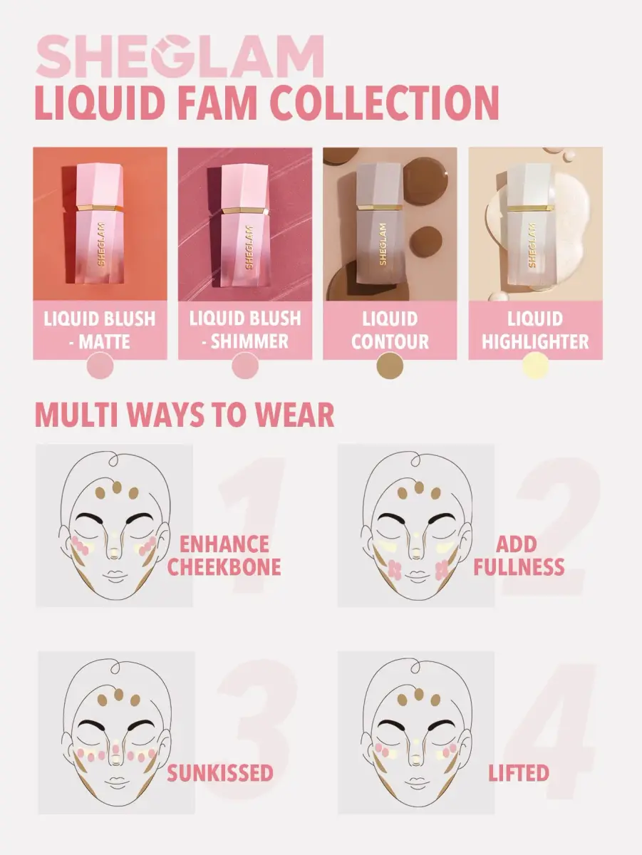 SHEGLAM Color Bloom Liquid Blush Makeup for Cheeks Matte Finish - Swipe Right 5.2ml (0.18 Fl Oz) | Hydrating Gel-Cream Formula - view 7