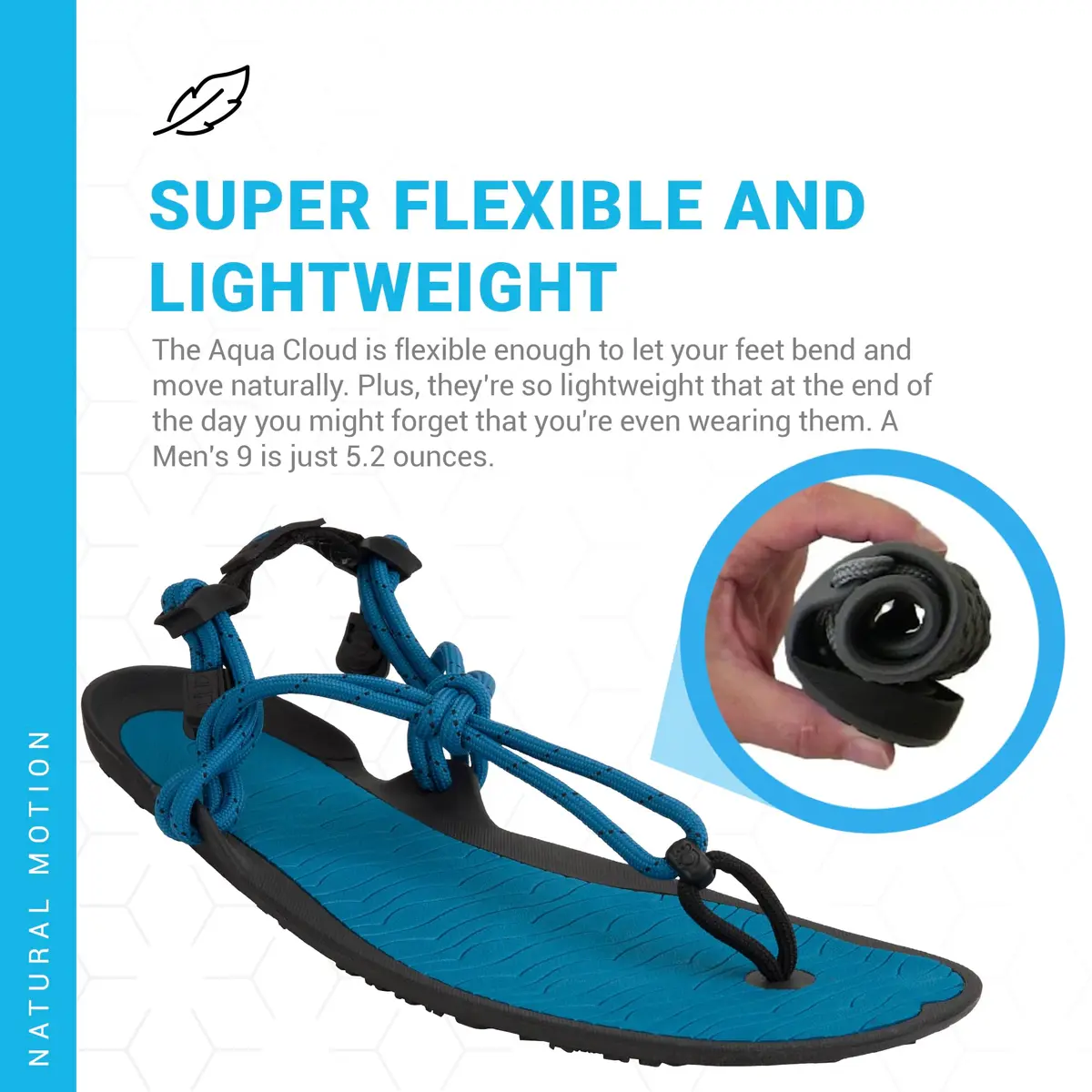 Xero Shoes Men's Aqua Cloud Barefoot Water Sandals, Blue Sapphire, 11 | Minimalist, Water-Resistant, Natural Fit - view 6