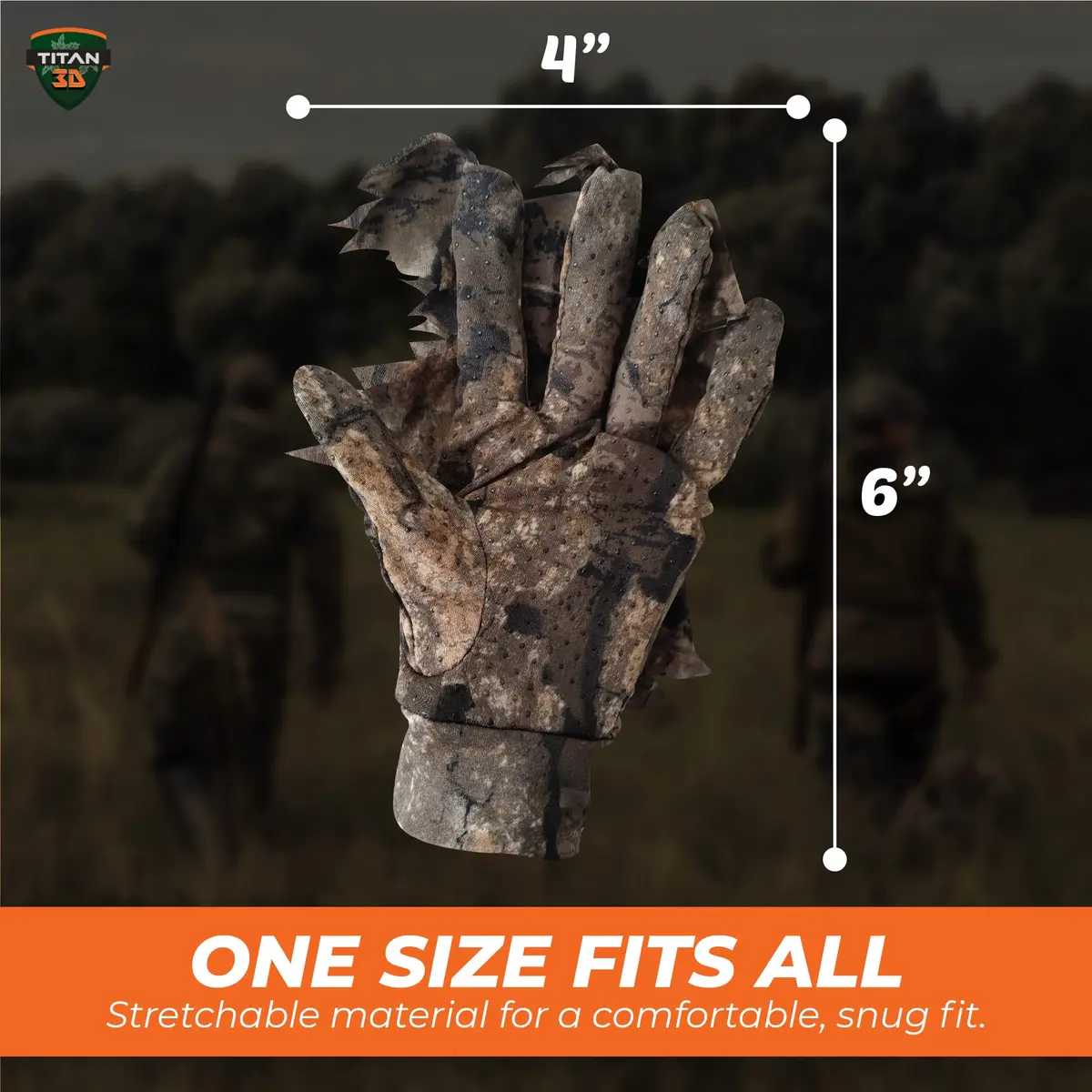 Titan 3D Leafy Gloves for Leafy Suit | Lightweight Camouflage Gloves for Hunting & Airsoft - view 2