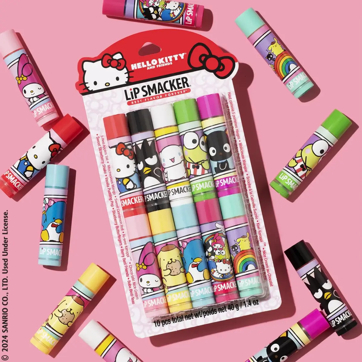 Lip Smacker Hello Kitty 10 Count Party Pack | Moisturizing, Smoothing, Soft Shine Lip Balm - view 3