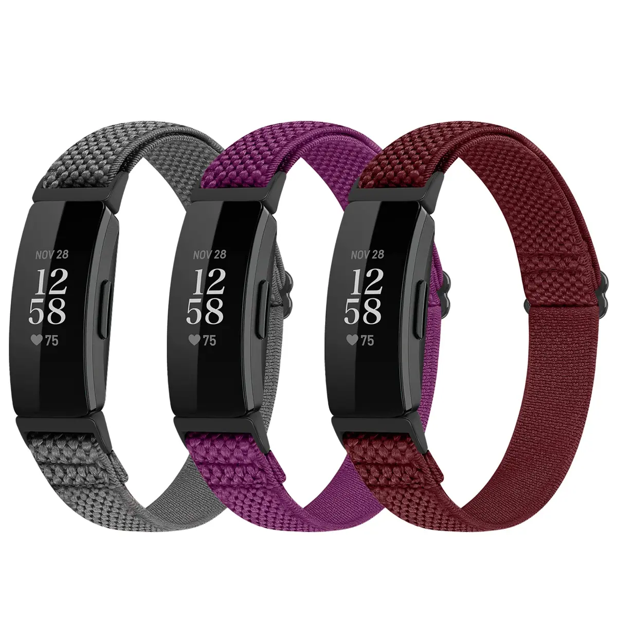 Huamanlou Adjustable Elastic Nylon Sport Bands Compatible with Fitbit Inspire 3/Inspire 2/Inspire/Inspire HR/Ace 2/Ace 3 | Breathable, Lightweight, Unisex - main product image