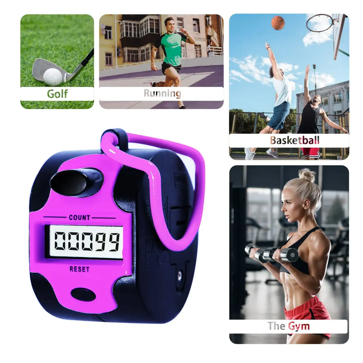 TESEAS Electronic Lap Counter Clicker with LCD Display | 5-Digit Counter - view 6