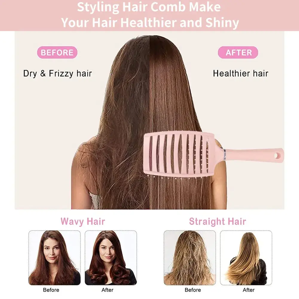 Yinhing Vented Paddle Brush for Thick Straight Hair 25cm (9.8in) | Detangles & Styles - view 2