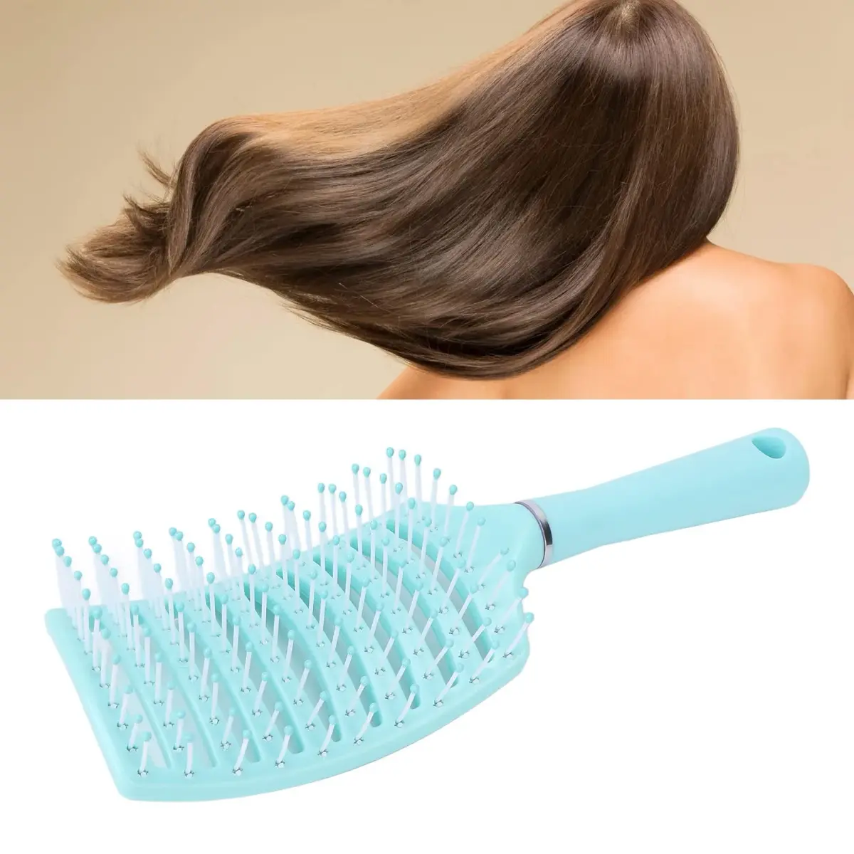 Yinhing Vented Paddle Hair Brush Blue | Detangling & Styling for Thick Straight Hair - view 5