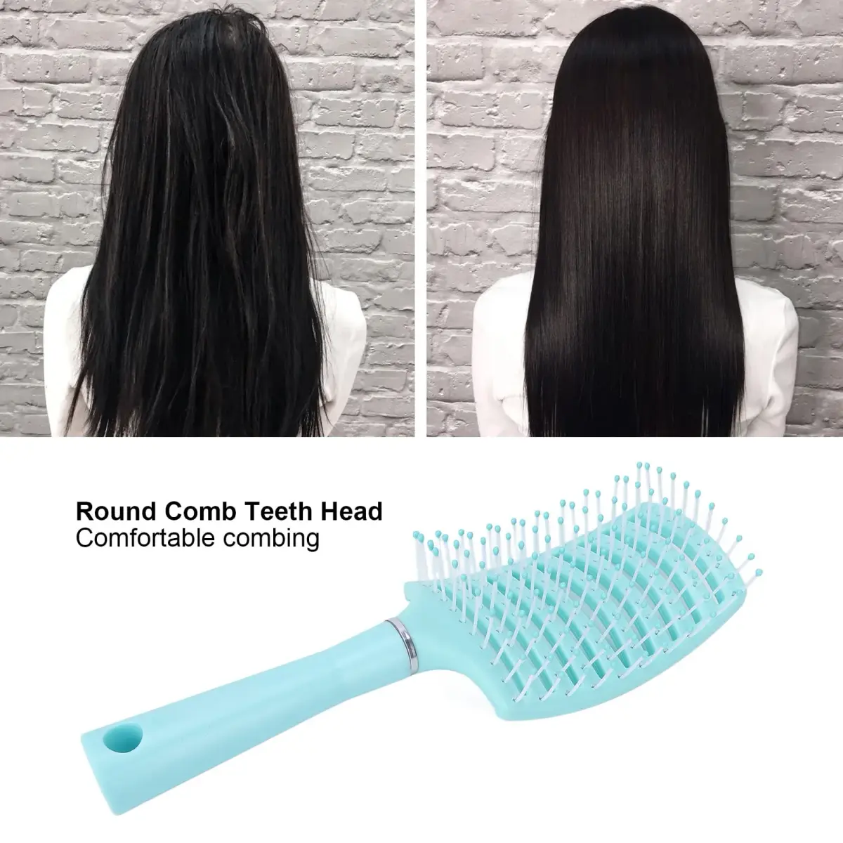 Yinhing Vented Paddle Hair Brush Blue | Detangling & Styling for Thick Straight Hair - view 2
