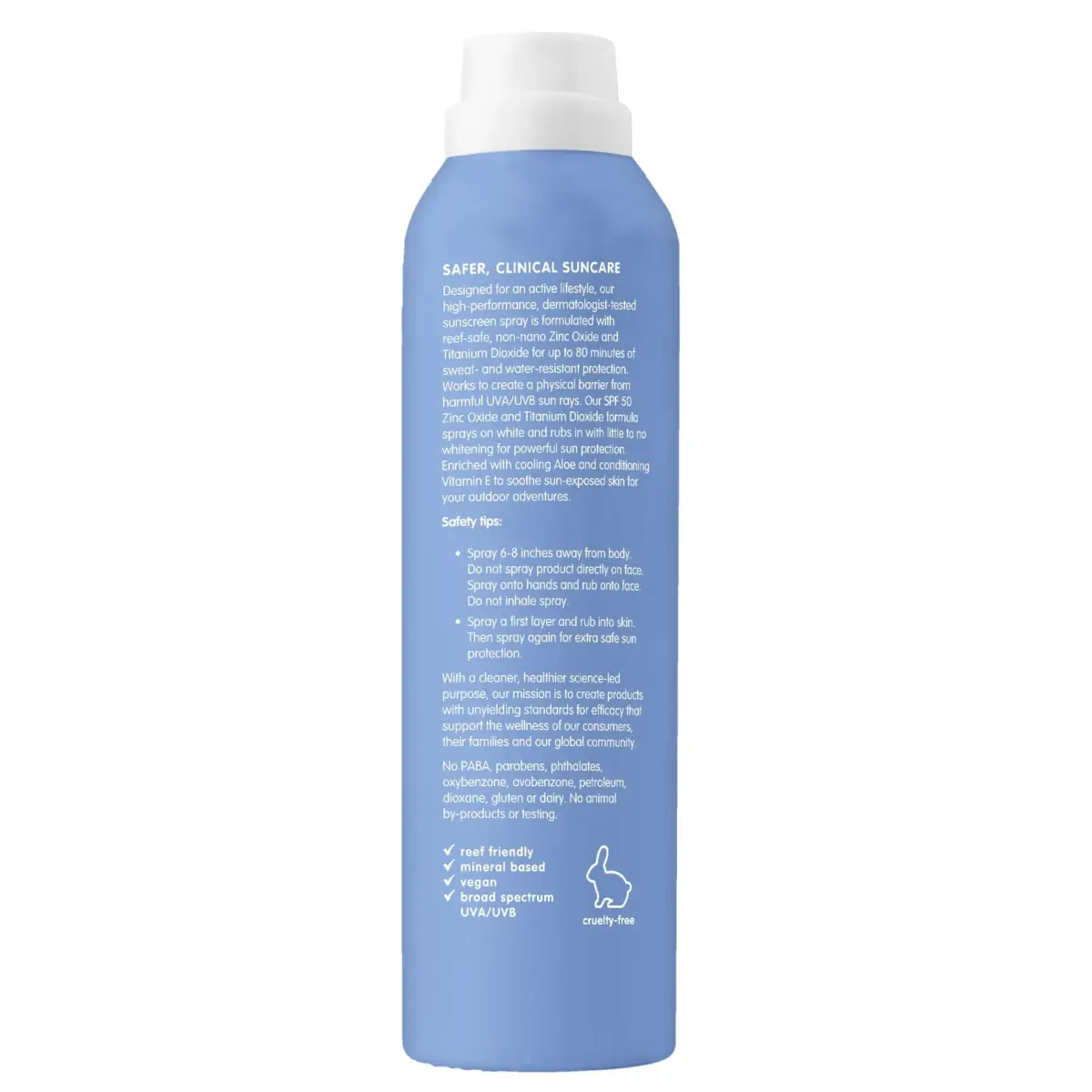 Thinksport Mineral Sunscreen Spray SPF 50+ 169.8ml (6 Fl Oz) | Reef-Safe, Water-Resistant - view 5