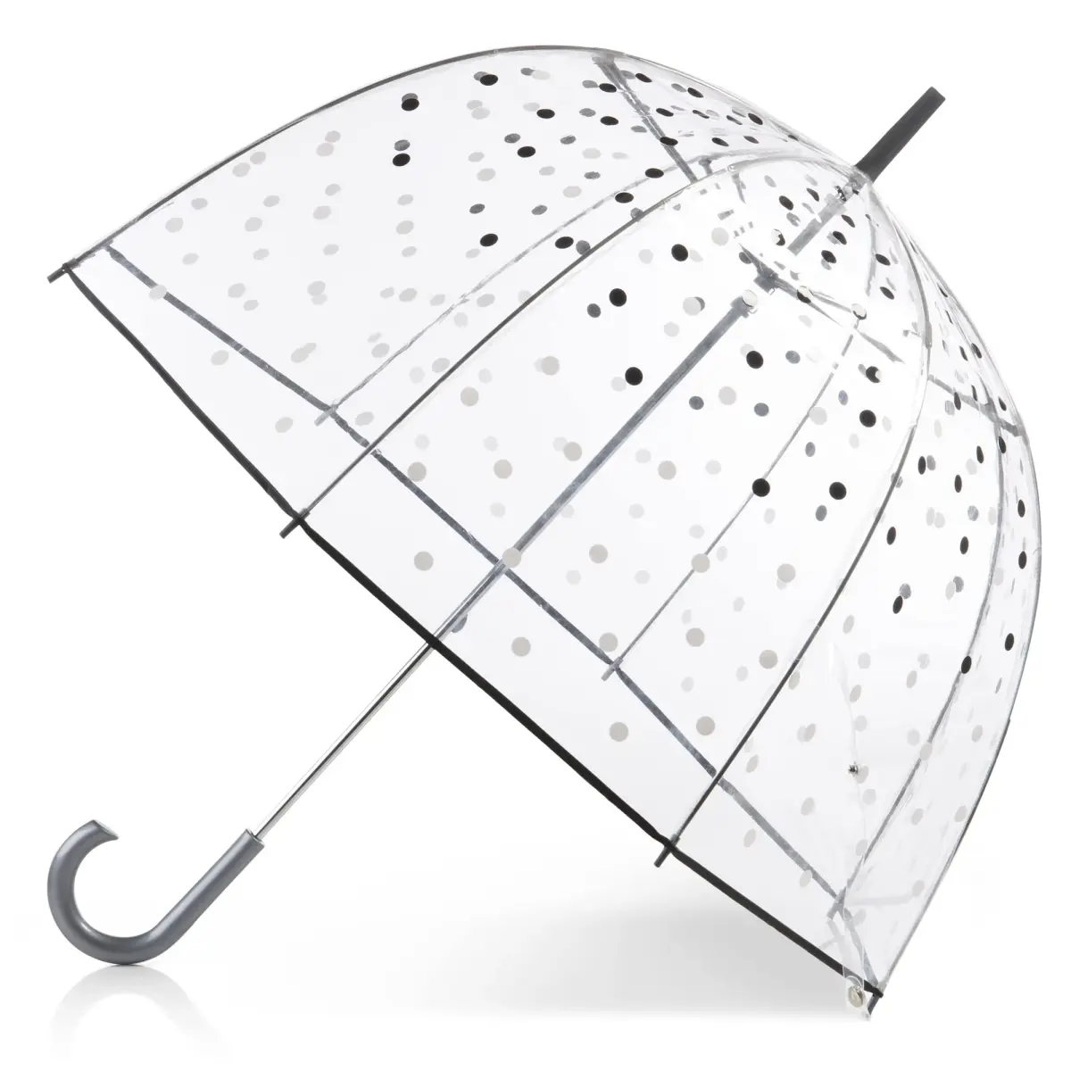 Totes Clear Canopy Bubble Umbrella with J Hook Handle & Enhanced Visibility 129.54cm (51" Arc) | Windproof Dome Design - main product image