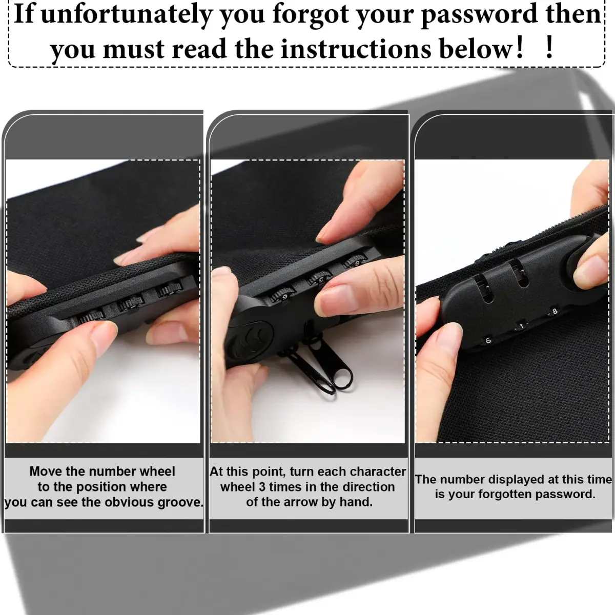 Reginary Black Locking Money Bag 2 Pcs 20cm (8in) | Secure Zippered Pouch for Cash and Cards - view 5