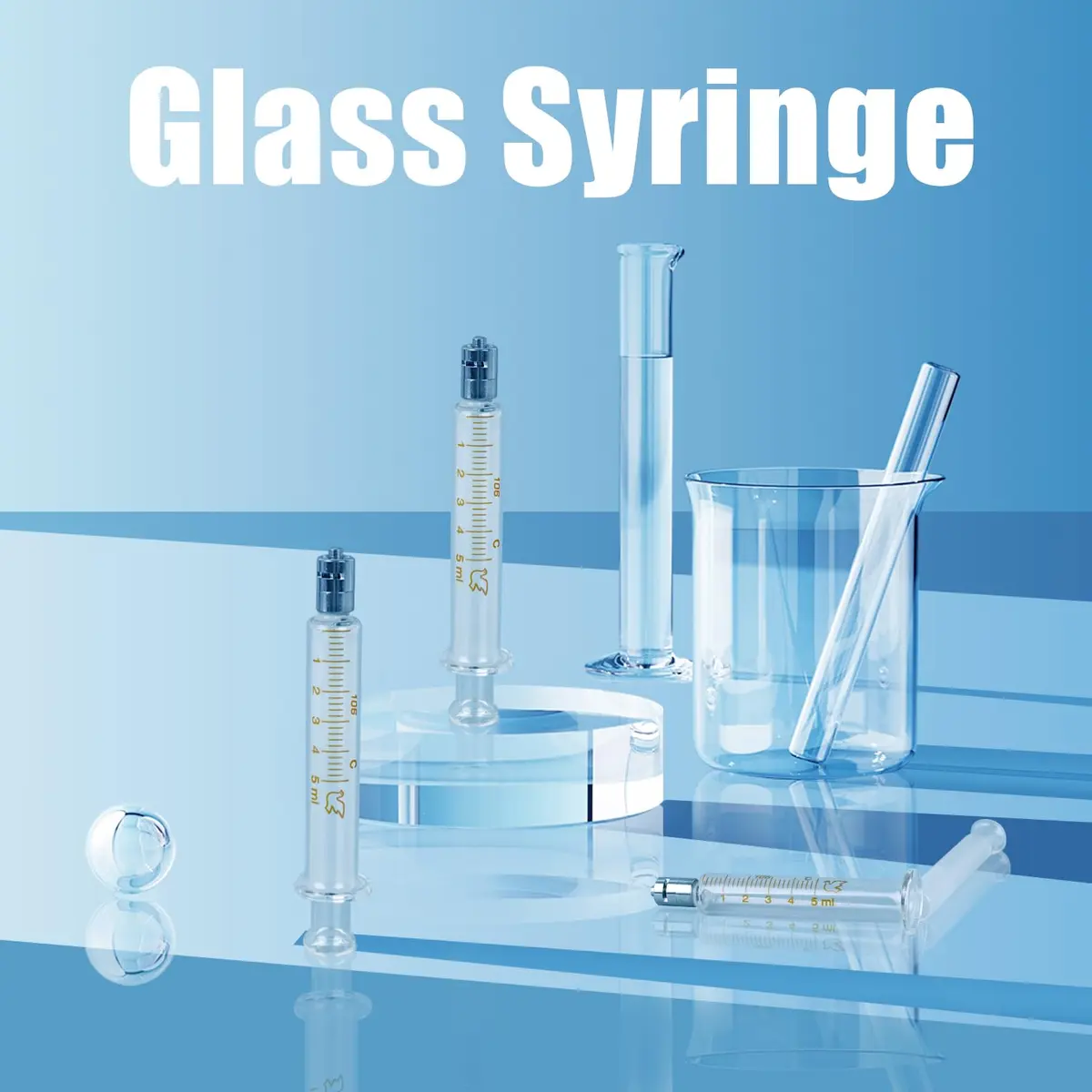 Jiaxix 2-Pack 5ml Borosilicate Glass Syringe | Reusable, High-Temperature Resistant, Precise Liquid Extraction - view 5