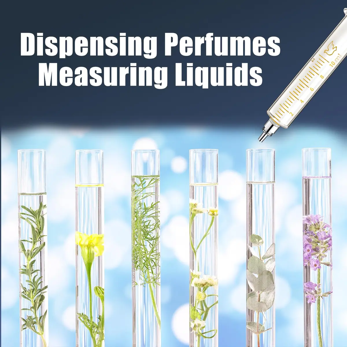 Jiaxix 10ml Glass Syringe with Metal Luer Lock and Caps (2-Pack) | Accurate Liquid Dispensing for Labs & Crafts - view 7