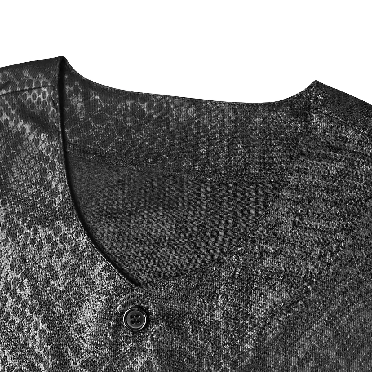 JKNAKN XX-Large Black Sn Baseball Jersey | Lightweight, Classic Button Down, Perfect for Sports & Casual Wear - view 5