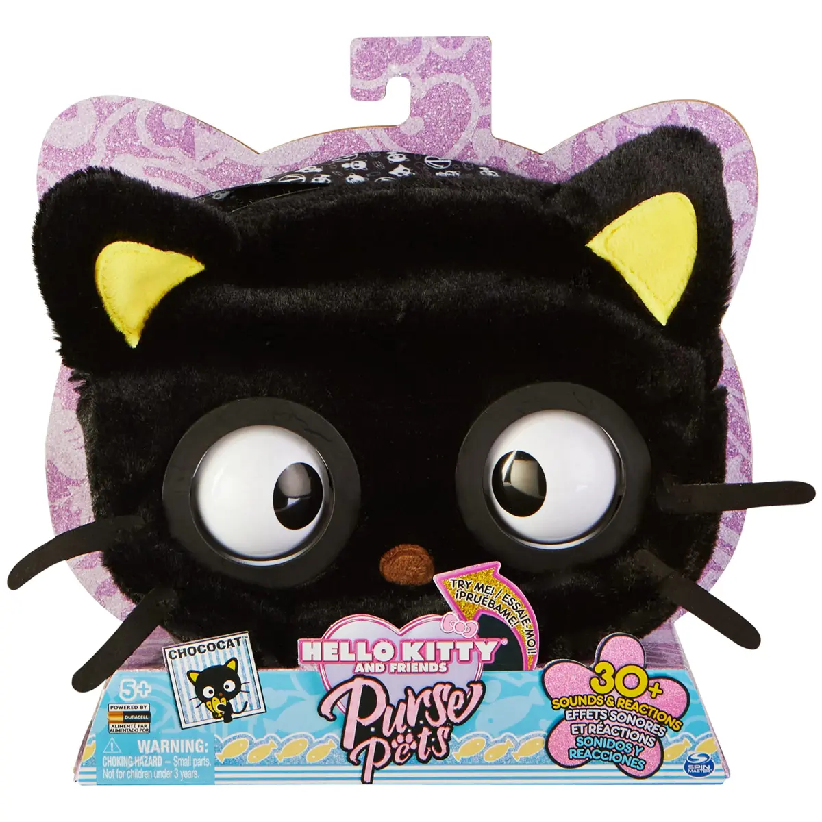 Purse Pets Chococat Interactive Shoulder Bag with 30+ Sounds, Eye Flashes, Reactions and Music | Musical Toy for Ages 5+ - main product image