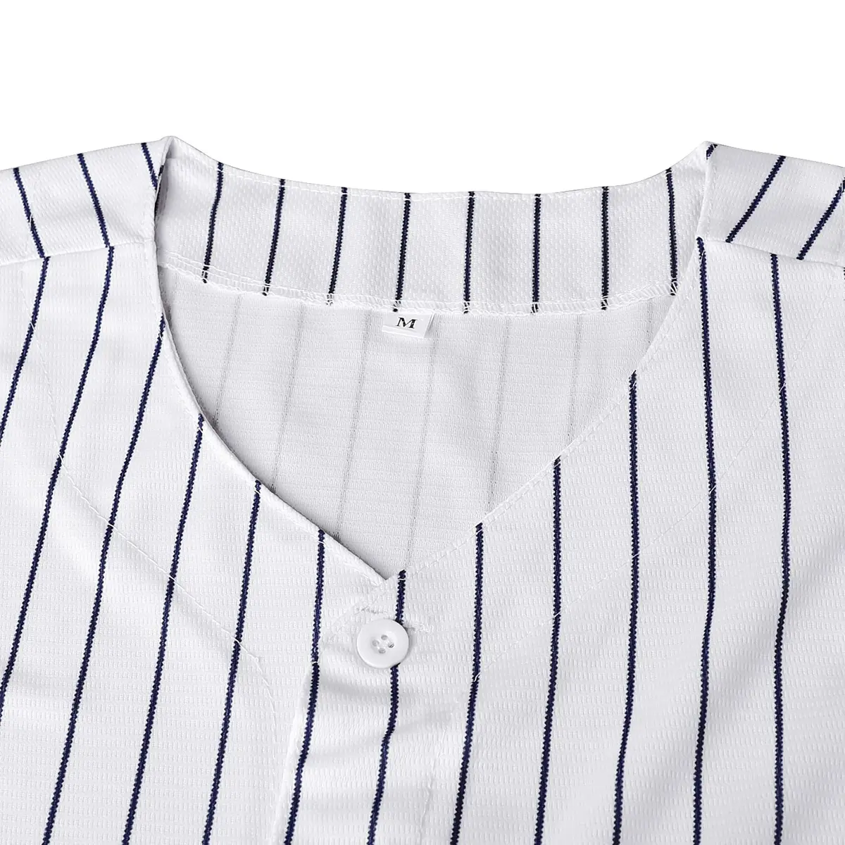 JKNAKN White Shirt Small | Classic Short Sleeve Baseball Jersey for Men - view 5