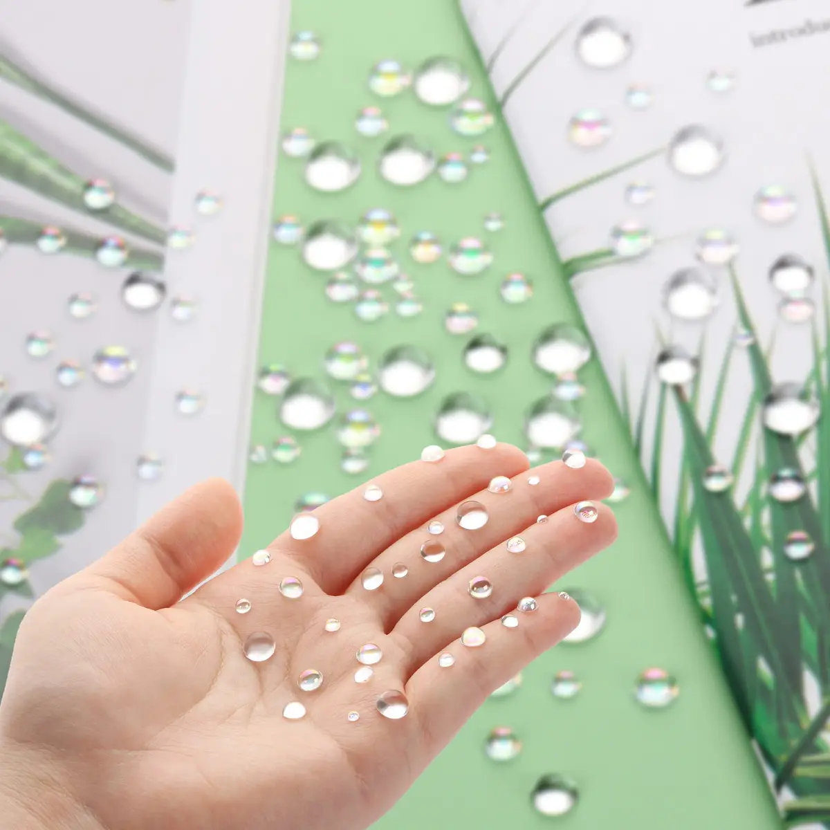 MIKIMIQI 700 Pcs Clear Dewdrop Holographic Water Embellishments | Scrapbooking & Card Making Supplies - view 3