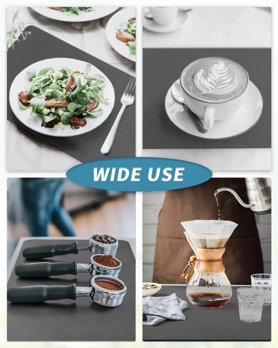 AMOAMI Coffee Mat Dish Drying Mat 48cm x 30cm (19"x12") | Absorbs Spills, Dries Fast, Hides Stains - view 6