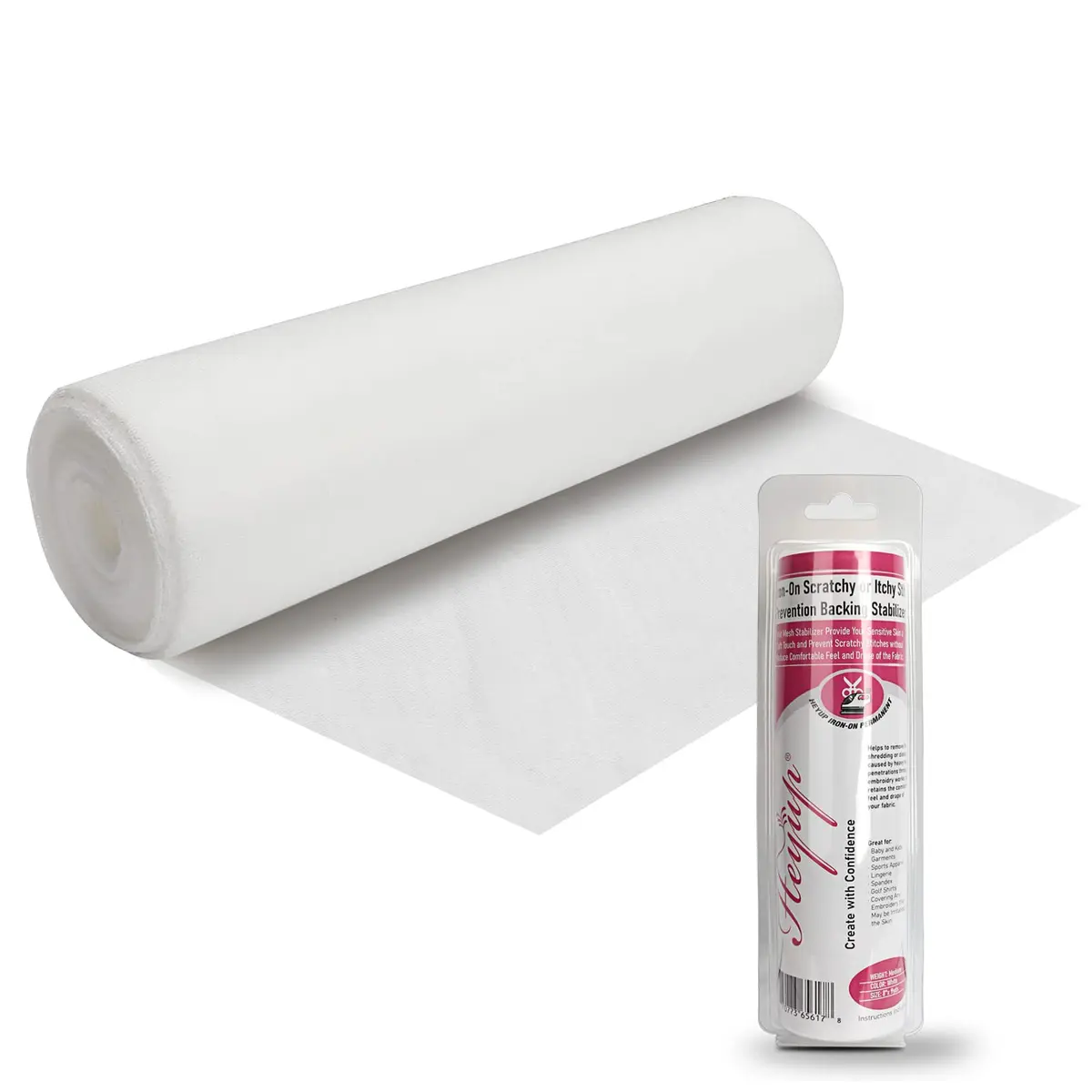 HEYUP Iron on Embroidery Stabilizer 8" x 9 Yd Light Weight Prevent Scratchy Sensitive Skin - main product image