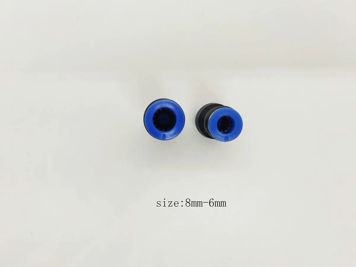 ROZESAZZ Pneumatic Quick Connector 8mm OD x 6mm OD Reducer Union (Pack of 10) | Connects Different Tube Sizes - view 2