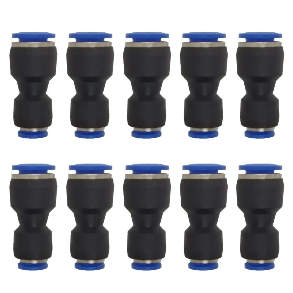 ROZESAZZ 8mm OD x 4mm OD Pneumatic Reducer Push-to-Connect Fittings (Pack of 10) | Connect Air Lines Easily - main product image