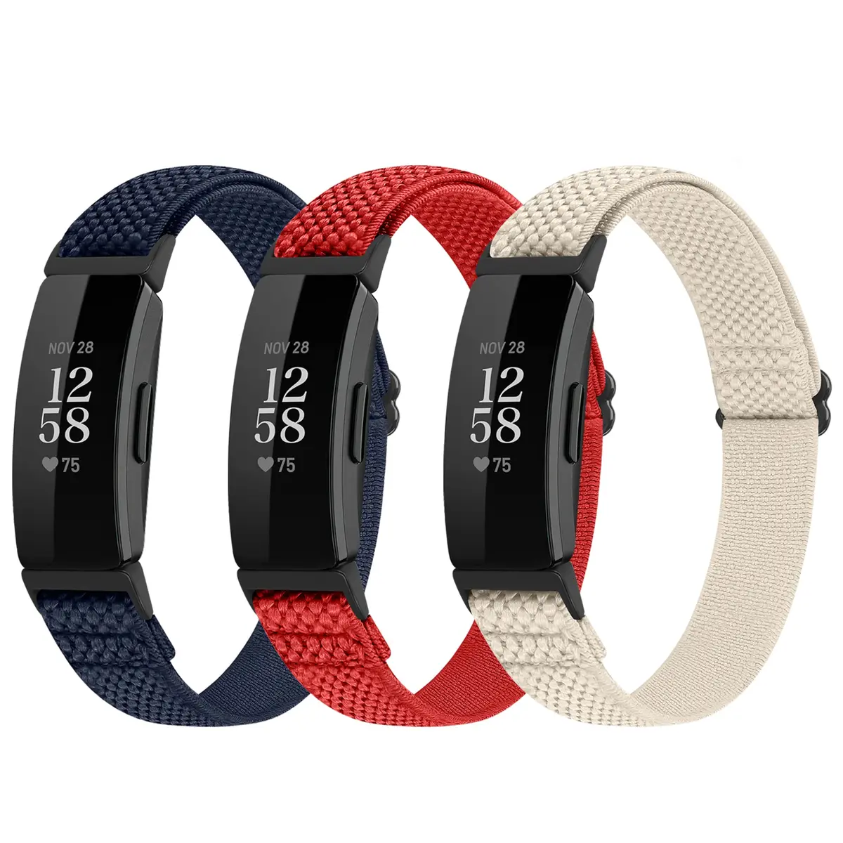 Huamanlou Adjustable Elastic Nylon Sport Bands Compatible with Fitbit Inspire 3/Inspire 2/Inspire/Inspire HR/Ace 2/Ace 3 | Breathable, Stretchy & Durable (70-120 chars) - main product image