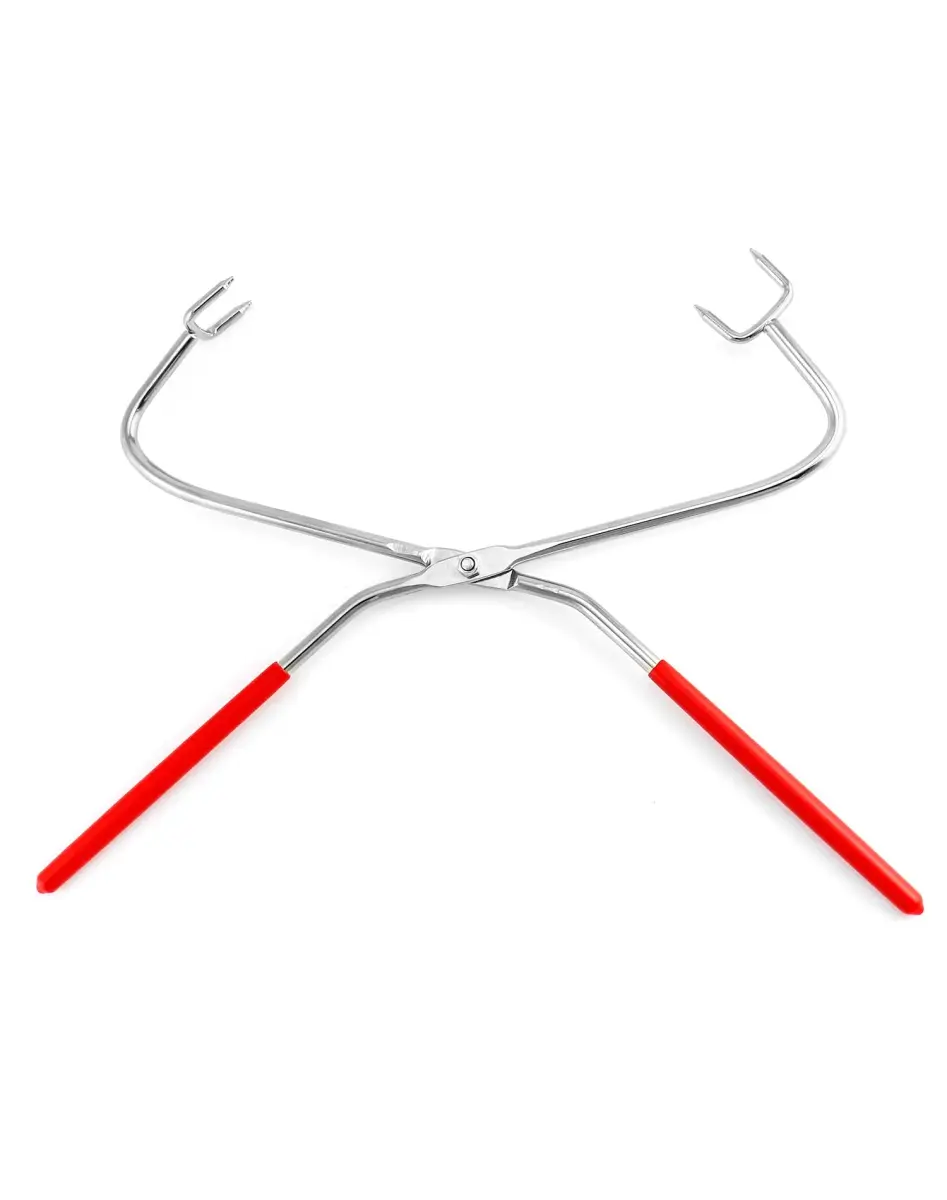 QWORK Dipping Tongs Glazing Tools 191g (0.42 lb) | Stainless Steel Pottery Clay Sculpture Pliers for Modeling - view 3