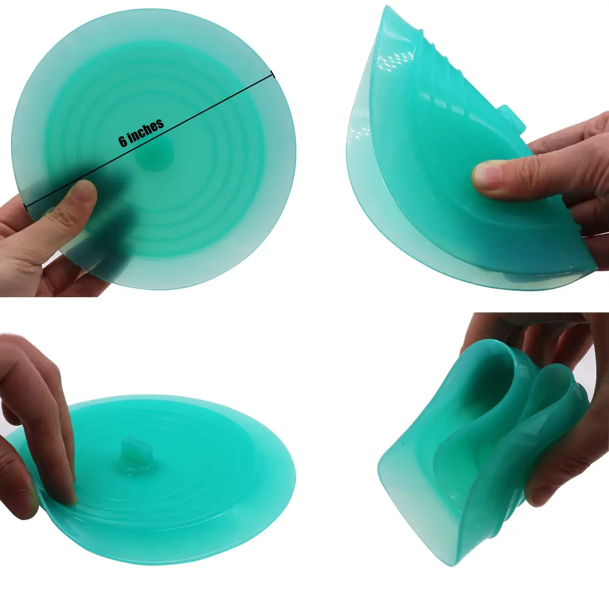 V-TOP Large Silicone Drain Plug 6" | Universal Bathtub & Sink Stopper, Green Transparent - view 7