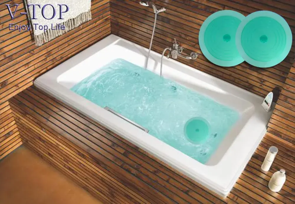 V-TOP 6" Green Transparent Silicone Tub Stopper - Pack of 2, Universal Fit Drain Plug for Kitchen & Bath - view 5