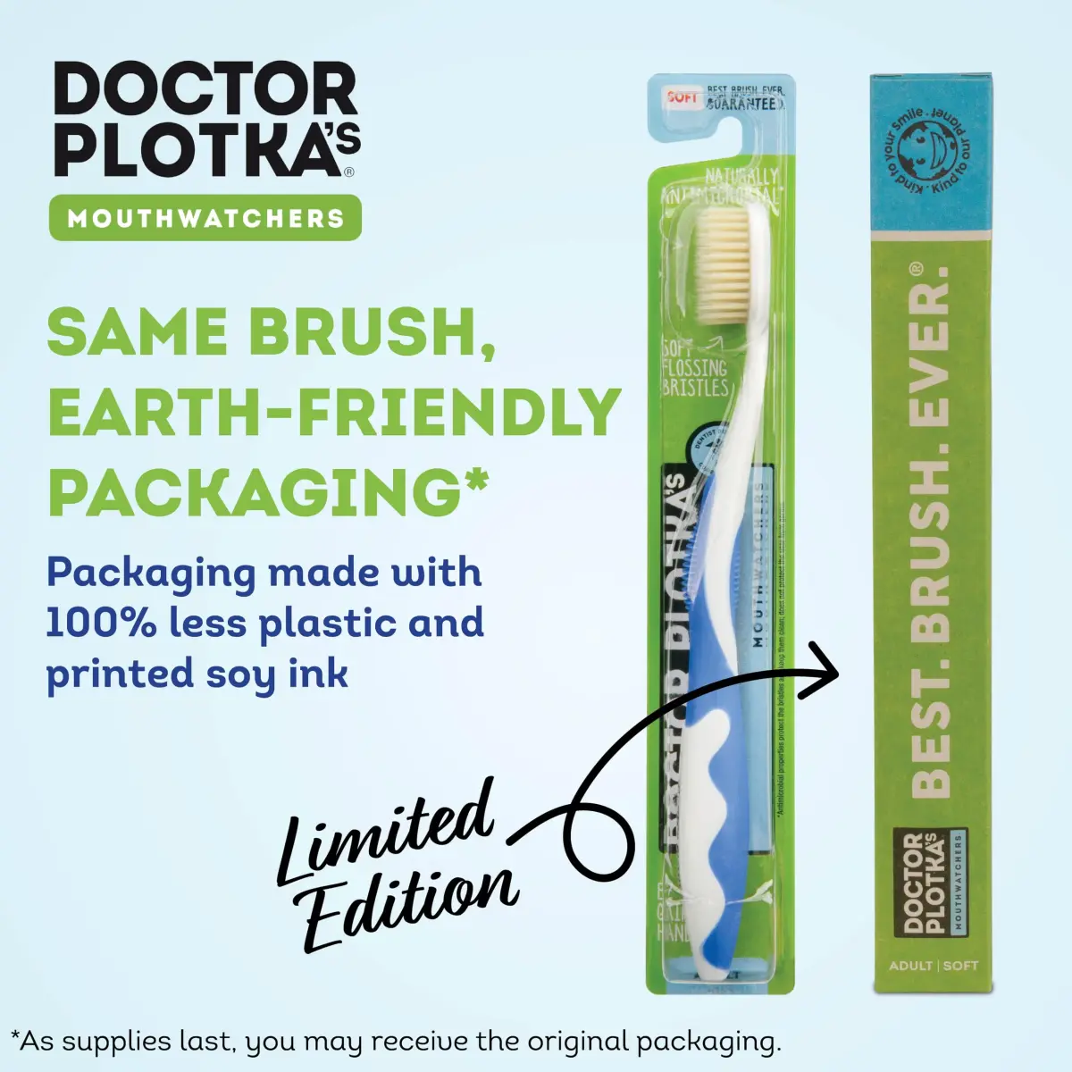 MOUTHWATCHERS Soft Flossing Manual Toothbrush with Built-in Flosser, Adults, 2-Pack, Blue | Dentist Developed for Sensitive Gums - view 6