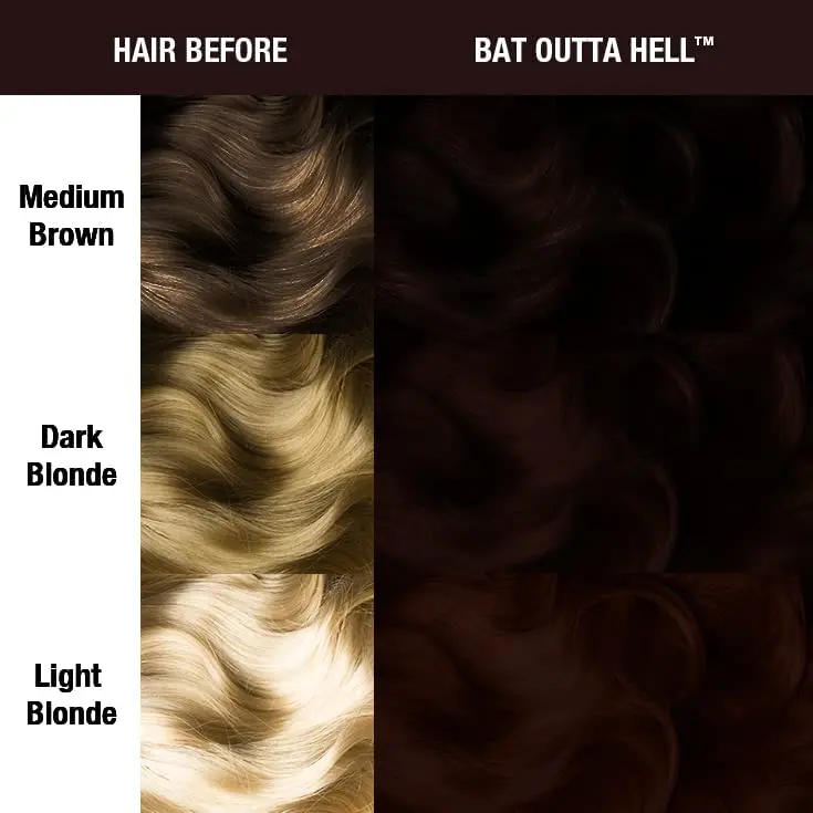 MANIC PANIC SuperNatural Dark Brown Hair Dye, Bat Outta Hell, 4 oz | Vegan, Semi-Permanent, No Ammonia - view 4
