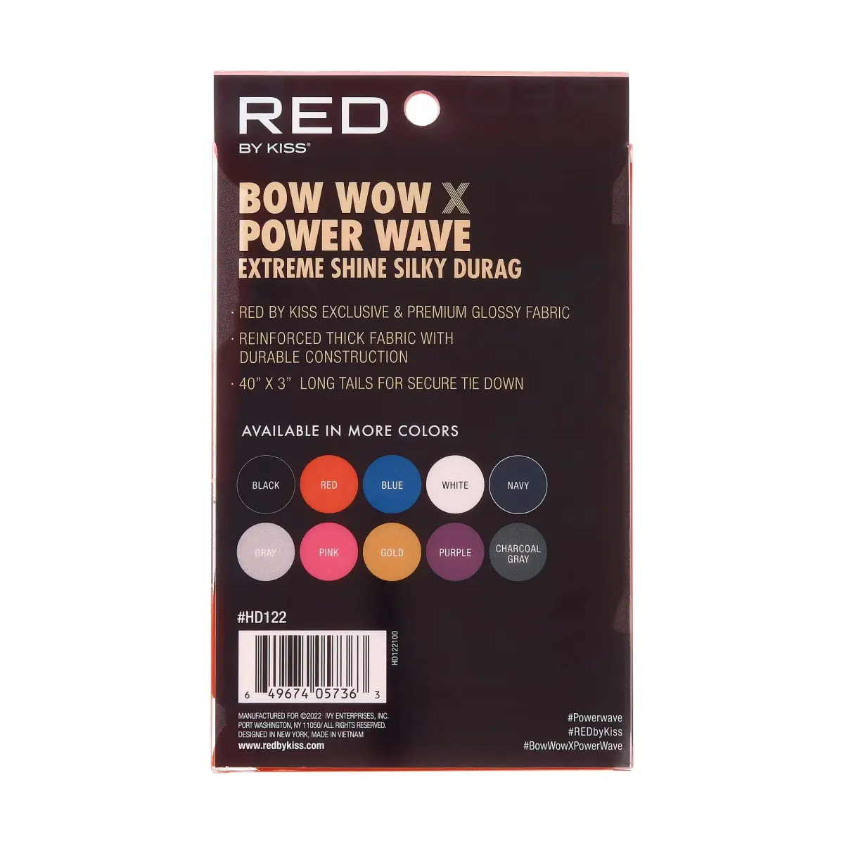RED by Kiss Bow Wow X Power Wave Extreme Shine Silky Durag, Red | 100g (0.22 lb) - view 5
