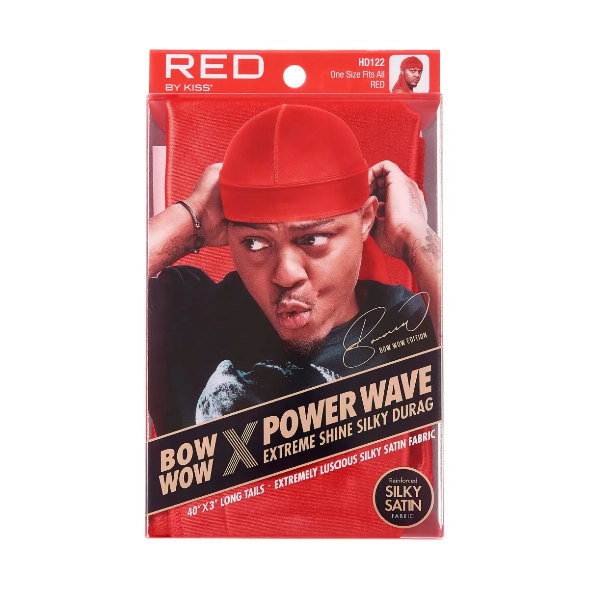 RED by Kiss Bow Wow X Power Wave Extreme Shine Silky Durag, Red | 100g (0.22 lb) - view 3