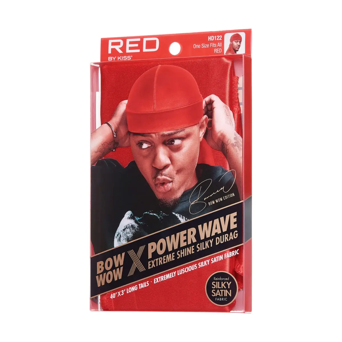 RED by Kiss Bow Wow X Power Wave Extreme Shine Silky Durag, Red | 100g (0.22 lb) - view 4