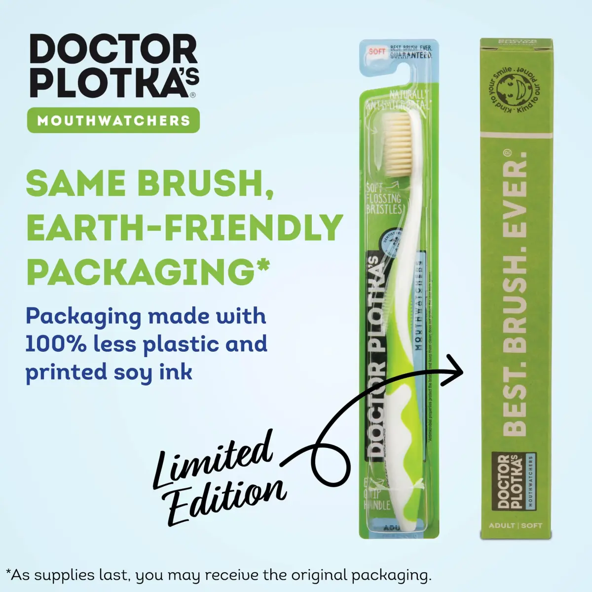 MOUTHWATCHERS Soft Flossing Manual Toothbrush, Adults, 2-Pack, Green | Dual-Layered Bristles for Deep Clean - view 6