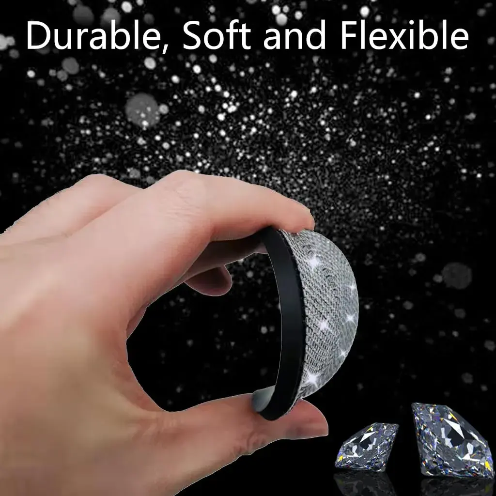 NBTEPEM Bling Car Cup Holder Coasters - 2.75 inch, 4 pcs, Silver | Sparkle & Protect Your Car Interior - view 4
